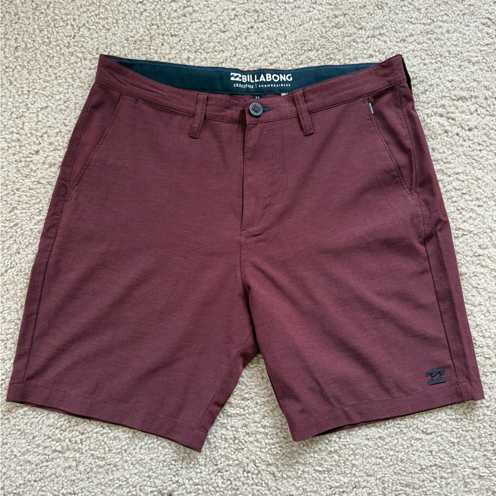 Billabong Brown Flat Front Shorts Casual Style
